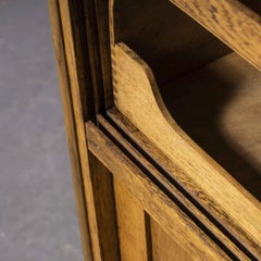 1950's Tall English Haberdashery Shelved Cabinet, Sixteen Drawers 'Model 1244.1'