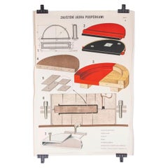 Czech Technical Industrial Drawing, Foundry Mould Engineering Poster, 3