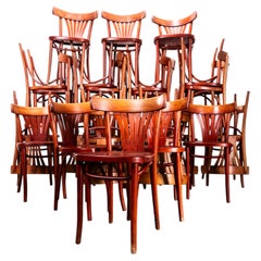 1970’s Honey Red Fan Back Dining Chairs