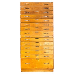 1950's Tall Multidrawer Engineers Cabinet - Fifteen Drawer