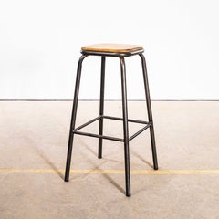 1950’s Vintage Mullca Industrial French Stacking High Stool - Steel