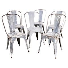 1960’s Original Tolix Model A Dining Outdoor Chairs - Grey