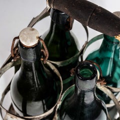 1950's French Bottle Carrier And Bottles