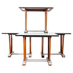 1960's Original French Bistro Café Tables - Laminate Top