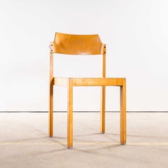 1960's Elegant Clean Stacking Blonde Dining Chairs