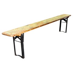 1950’s Ex Army French Lime Green Folding Bench