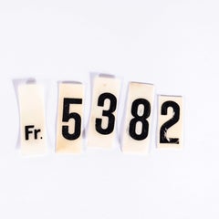Numeri vintage da insegna di benzinaio americano degli anni ’60 – Set grande