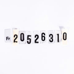 Numeri vintage da insegna di benzinaio americano degli anni ’60 – Set grande