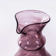 Contemporary Purple Moroccan Mouth Blown Glass Jugs