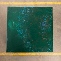 1950's French Dark Green Outdoor Dining Table