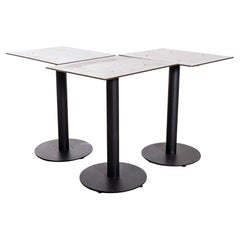 Vintage Square Black Solid Steel Cafe Tables
