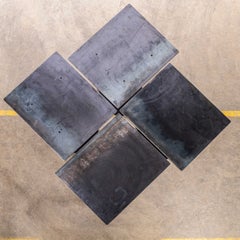 Vintage Square Black Solid Steel Cafe Tables