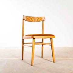 Chaises de salle à manger rembourrées en chêne et frêne des années 1950 (milieu du siècle)