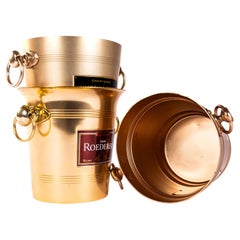 Original Vintage French Gold Champagne Buckets