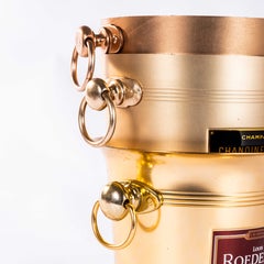 Original Vintage French Gold Champagne Buckets