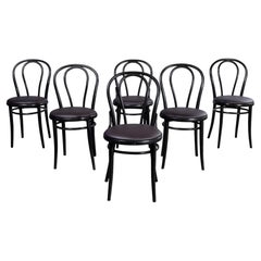 1970's Bentwood Hoopback Upholstered Dining Chairs