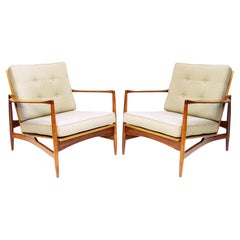 Two 1960s "Danish Range" Lounge Chairs in Teak by Ib Kofod Larsen for G Plan