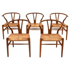 Early Production CH24 Wishbone Chairs By Hans Wegner For Carl Hansen & Son