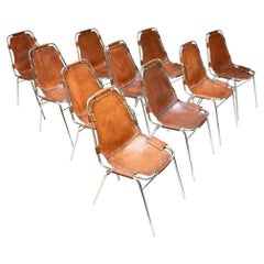 Ten Italian 1960s Charlotte Perriand "Les Arcs" Chairs By Dal Vera