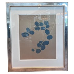 Aviva Textiles - Eucalyptus Cream, Silver Leaf Mirror Frame
