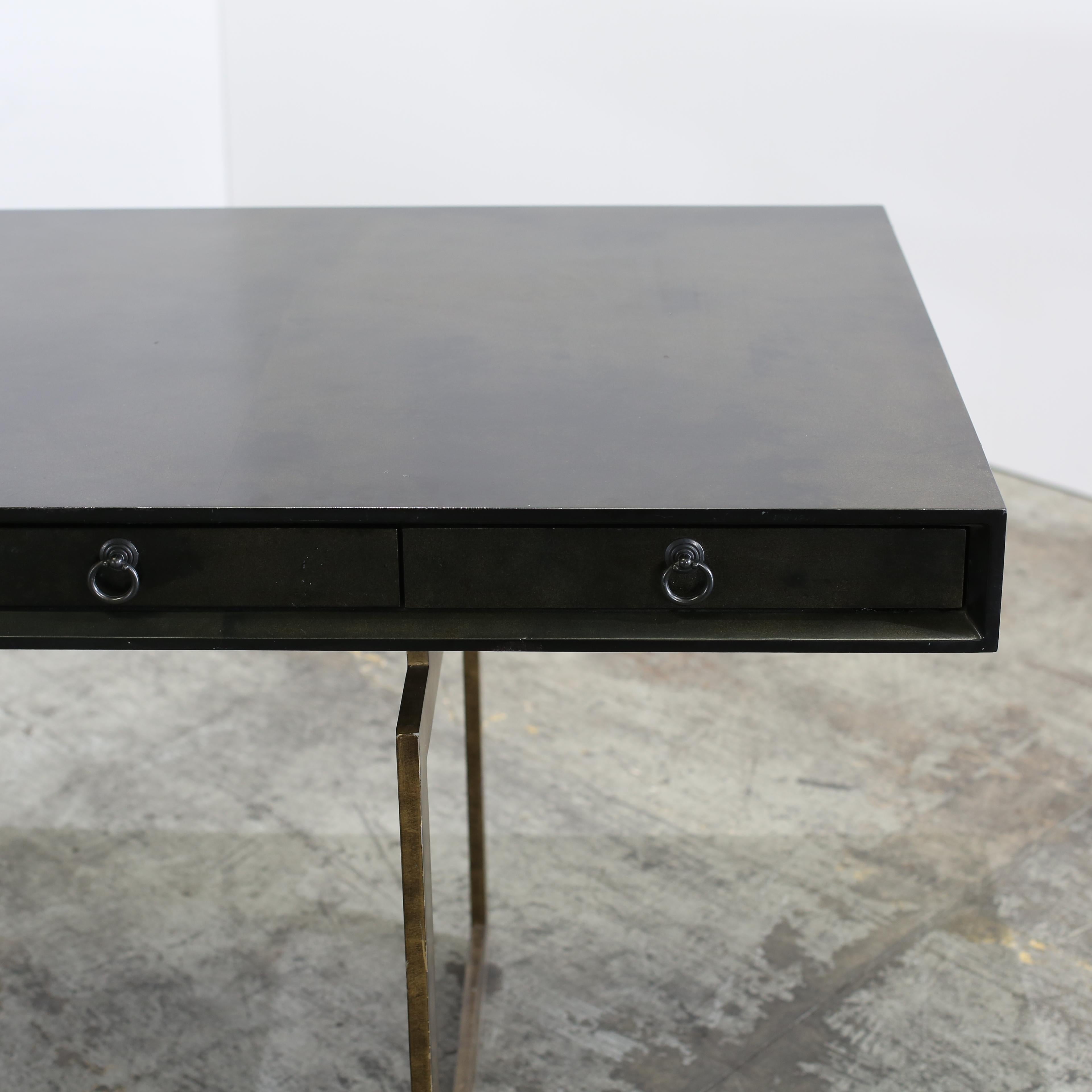 Scrivania Julian Chichester Cortes Black Vellum in vendita 3