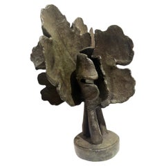 Bloodroot, Small Scale Cast Bronze Botanical Sculpture with Subtle Patina