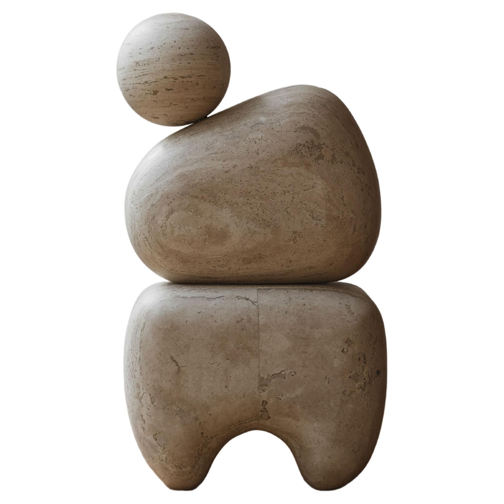 ARIA COMPOSITION IV, Travertine Marble Sculpture by Rebeca Cors