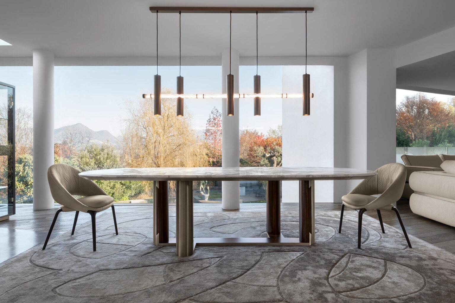 Art déco Giorgio Collectional Italian Boat Ship table ovale avec plateau en marbre en vente