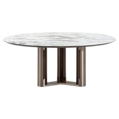 Giorgio Collection Italienischer Luxor runder Tisch mit Marmorplatte