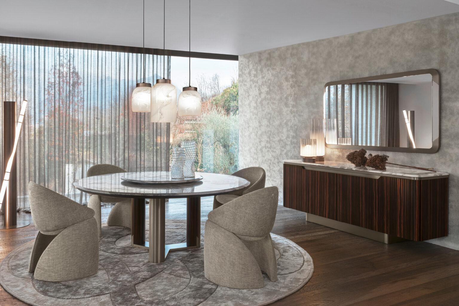 Buffet Luxor italiano Giorgio Collection con encimera de mármol Art Decó en venta