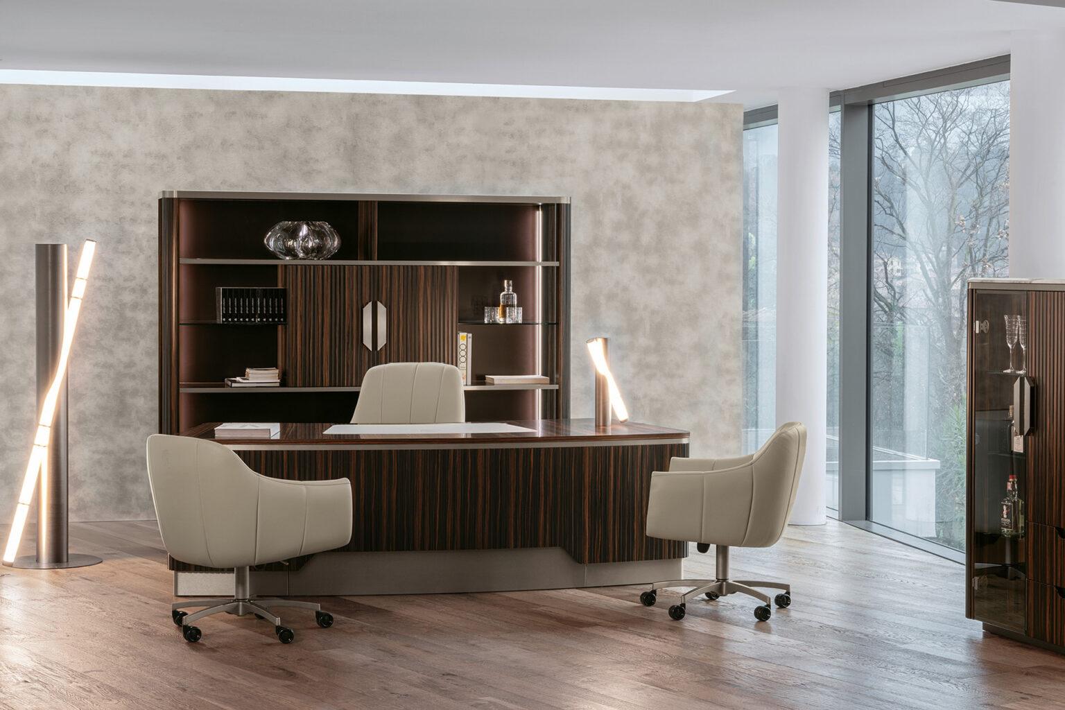 italien Giorgio Collection Italian Luxor Ebony Makassar Presidential desk en vente