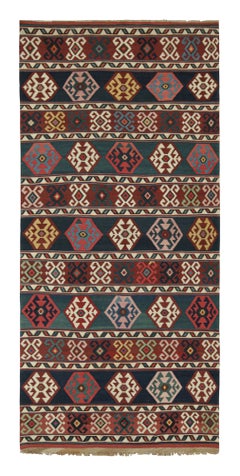 Vintage Azerbaijan Persian Kilim with Geometric Patterns