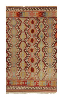 Vintage Tribal kilim rug in Polychromatic Geometric Pattern by Rug & Kilim