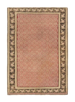 Antiker antiker Karabagh Traditioneller Teppich in Rot und Beige Geometrisch von Teppich & Kelim