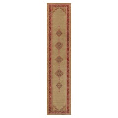 Traves de Mesa de Lana Rojo y Fuego Geométrico-Floral Antique Agra by Rug & Kilim