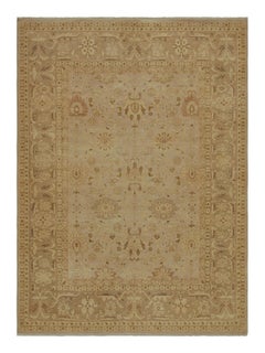Rug & Kilim’s Persian Mahal Style Rug in Beige-Brown with Floral Patterns