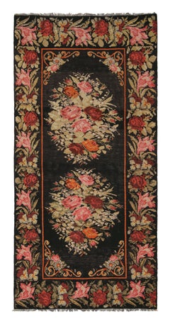 Tapis Kilim turc en laine rouge au design bessarabique vintage de Rug & Kilim