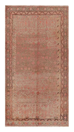 Tapis Khotan transitionnel en laine rose et beige mi-siècle par Rug & Kilim