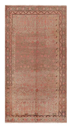 Khotan Transitional Rosa und Beigefarbener Wollteppich von Rug & Kilim aus der Mitte des Jahrhunderts