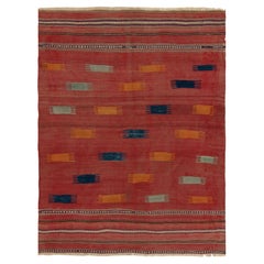 Tapis Kilim tribal ancien à motif géométrique tribal rouge et bleu par Rug & Kilim