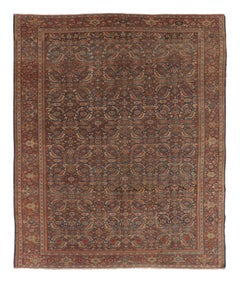 Antique Sultanabad Persian Rug, Red and Beige-Brown Floral Pattern - Rug 
Kilim
