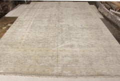 Rug & Kilim’s Transitional Style Rug in an All over Gray, Beige-Brown Floral