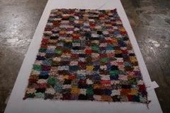 Vintage Moroccan Berber Geometric Multi-Color Wool Fabric Rug by Rug & Kilim