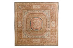Teppich & Kelim aus dem 18. Jahrhundert im Aubusson-Stil, Flachgewebe, beige und braun, europäischer Kelim