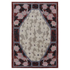Rug & Kilim’s French Deco Style Rug in Red and Beige All Over Pattern