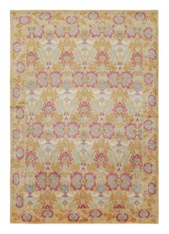 Tapis et tapis à motifs floraux de style européen Kilim en or et rouge sur toute sa surface