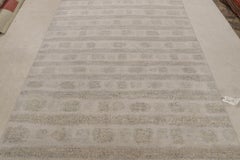 Rug & Kilim’s Abstract Rug with Gray and Beige All Over Geometric Patterns
