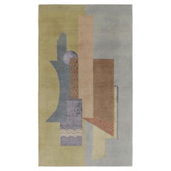 Rug & Kilim’s French Deco Style Rug In Green, Gray And Beige Pattern