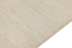 Tapis contemporain Kilim et Tapis & Kilim à motif géométrique blanc cassé et beige