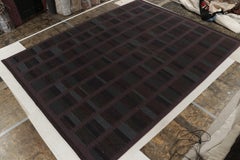 Rug & Kilim’s Scandinavian Style Flat Weave in Purple and Blue Geometric Pattern